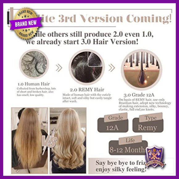 Silk Base Human Hair Topper with Bangs for Thinning Hair 5.1x2.8 Inches main image 5